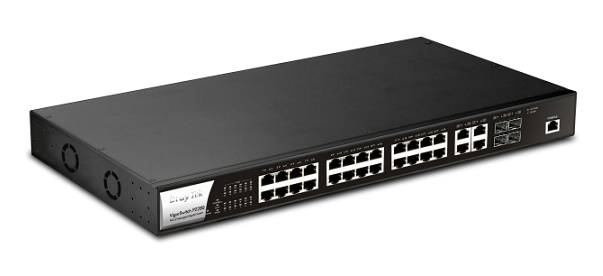 24-Port PoE L2 Managed Gigabit Switch DrayTek Vigor P2280