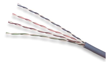 Cáp COMMSCOPE/AMP Category 5E UTP Cable (350MHz), 4-Pair, 24 AWG, Solid, CMR, 305m, White, P/N: 6-57826-2