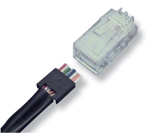 COMMSCOPE/AMP Category 5e Modular Plug, Shielded, RJ45, 26-24 AWG, Solid, P/N: 5-569550-3