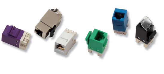 COMMSCOPE/AMP Category 6 Modular Jack, Unshielded, RJ45, SL, T568A/B, Almond, P/N: 1375055-1