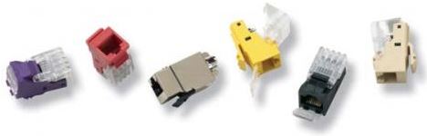 COMMSCOPE/AMP Category 5E, Toolless Modular Jack, Unshielded, RJ45, SL, T568A/B, White,P/N: 1116604-3