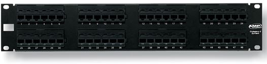 COMMSCOPE/AMP Category 6 Patch Panel, Unshielded, 48-Port, SL, AMPTRAC Enable, P/N: 1933328-1.